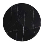 Morden Fort Modern Round Dining Table with Gold Metal Bottom