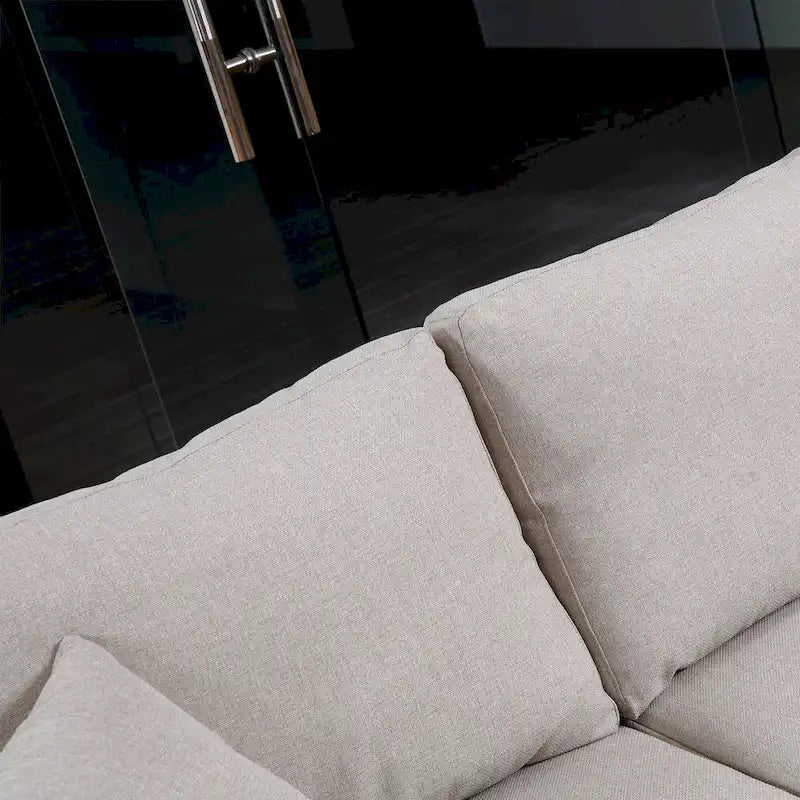 U-Shape Pull-out Sleeper Sectional Sofa with Double Storage Spaces