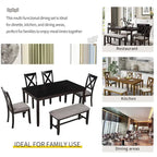 Nestfair 6-Piece Kitchen Dining Table Set with 4 Dining Chairs