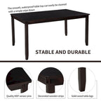 Nestfair 6-Piece Kitchen Dining Table Set with 4 Dining Chairs