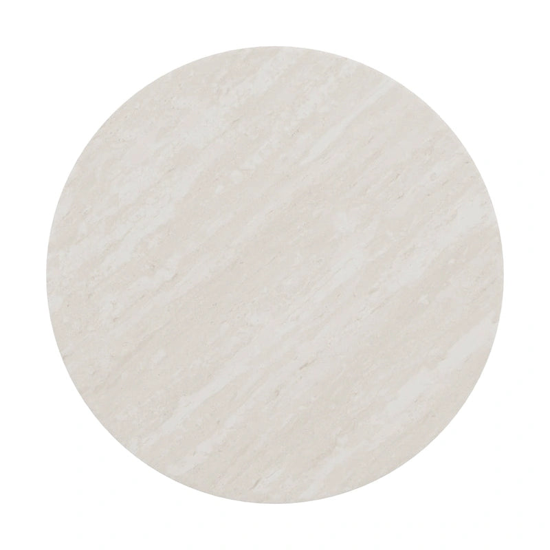 Vittoria Champagne Gold Table Set or Coffee Table with White Faux Marble Top by iNSPIRE Q Bold