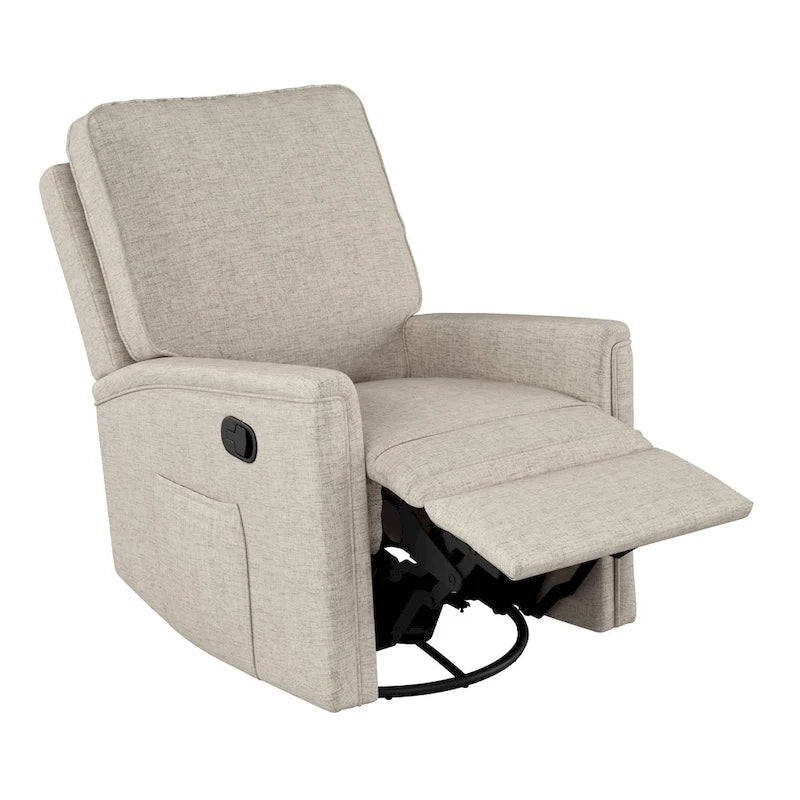 Swivel Glider Recliner Chair with Footrest