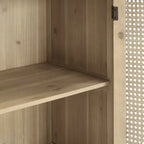 Art Leon Woven Rattan Wicker Doors Accent Cabinet Sideboards