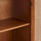 Art Leon Woven Rattan Wicker Doors Accent Cabinet Sideboards