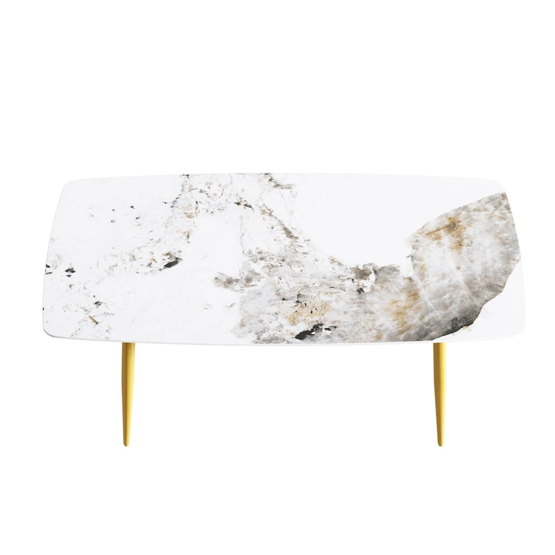 71 Modern Rectangular Sintered Stone Dining Table for 8