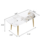 71 Modern Rectangular Sintered Stone Dining Table for 8