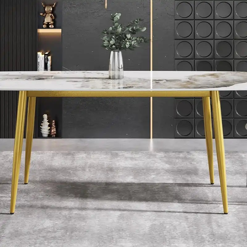 71 Modern Rectangular Sintered Stone Dining Table for 8