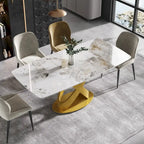 71 Modern Rectangular Sintered Stone Dining Table for 8