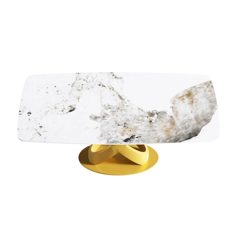 71 Modern Rectangular Sintered Stone Dining Table for 8