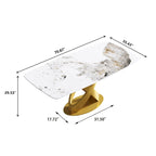 71 Modern Rectangular Sintered Stone Dining Table for 8