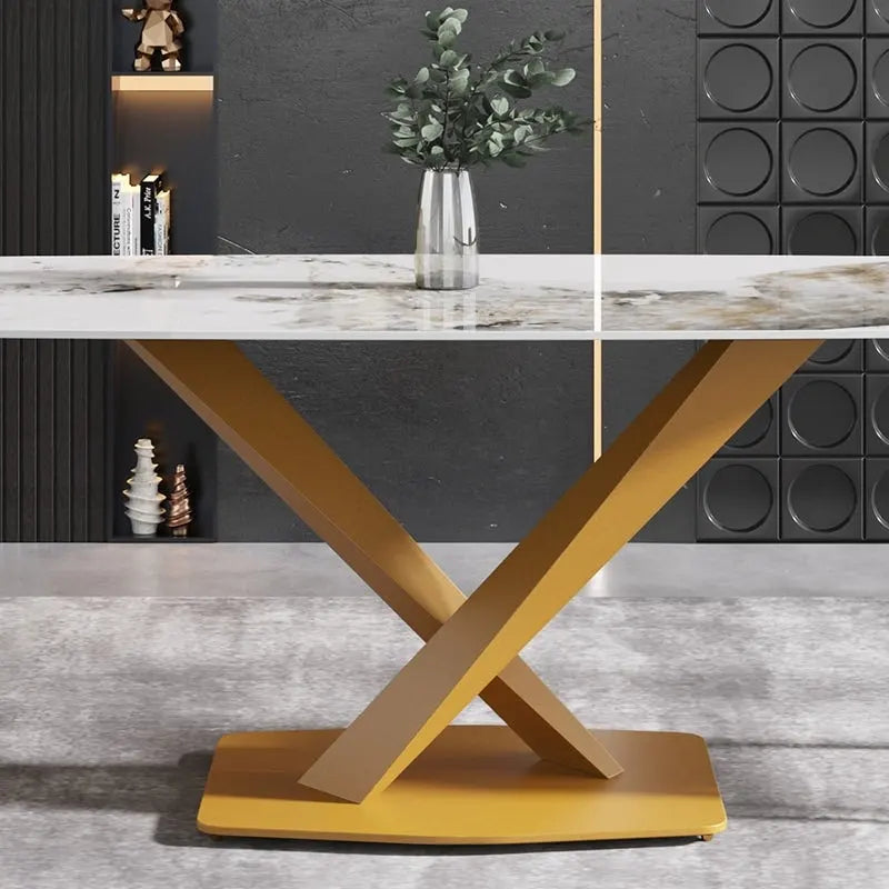 71 Modern Rectangular Sintered Stone Dining Table for 8