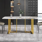 71 Modern Rectangular Sintered Stone Dining Table for 8
