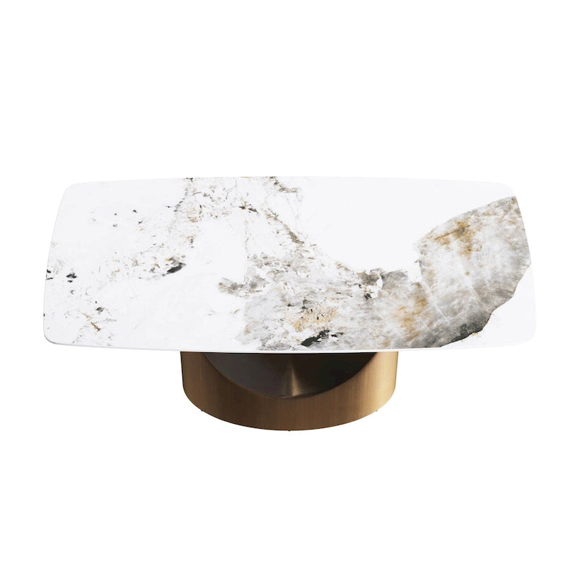 71 Modern Rectangular Sintered Stone Dining Table for 8