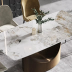 71 Modern Rectangular Sintered Stone Dining Table for 8