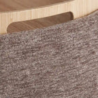 Carson Carrington Astrid Pouf with Natural Wood Tray Top