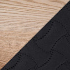 Carson Carrington Astrid Pouf with Natural Wood Tray Top