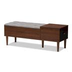 Mid-century 1-Drawer Shoe Storage Bench by Baxton Studio