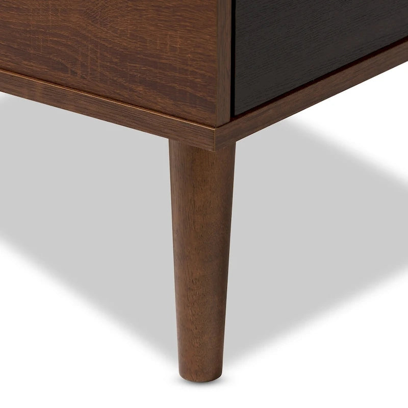 Mid-century 1-Drawer Shoe Storage Bench by Baxton Studio