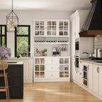 78.9 Pantry Buffet with Hutch Freestanding Kitchen Storage Cabinet