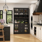78.9 Pantry Buffet with Hutch Freestanding Kitchen Storage Cabinet