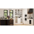 78.9 Pantry Buffet with Hutch Freestanding Kitchen Storage Cabinet