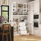 78.9 Pantry Buffet with Hutch Freestanding Kitchen Storage Cabinet