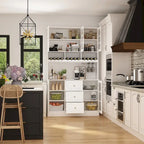 78.9 Pantry Buffet with Hutch Freestanding Kitchen Storage Cabinet