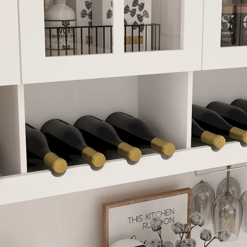 78.9 Pantry Buffet with Hutch Freestanding Kitchen Storage Cabinet