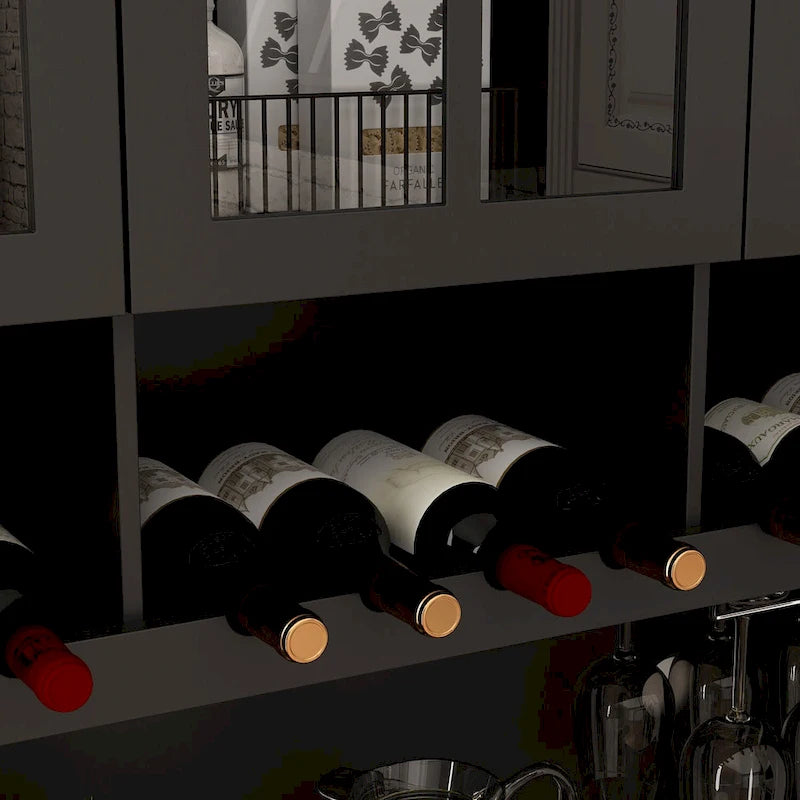 78.9 Pantry Buffet with Hutch Freestanding Kitchen Storage Cabinet