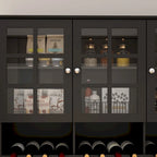 78.9 Pantry Buffet with Hutch Freestanding Kitchen Storage Cabinet