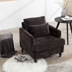 Wood Frame Armchair, Modern Accent Chair Lounge Chair for Living Room