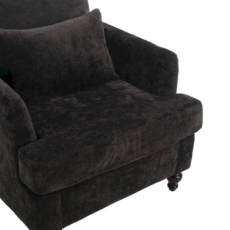 Wood Frame Armchair, Modern Accent Chair Lounge Chair for Living Room