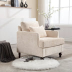 Wood Frame Armchair, Modern Accent Chair Lounge Chair for Living Room
