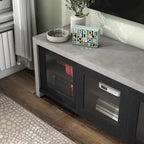 Haylin Contemporary 71-inch Glass Multi-functional Storage TV Console by Furniture of America