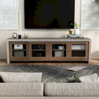 Haylin Contemporary 71-inch Glass Multi-functional Storage TV Console by Furniture of America