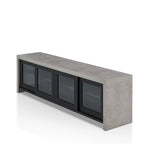 Haylin Contemporary 71-inch Glass Multi-functional Storage TV Console by Furniture of America