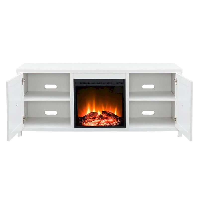 Granger 58 TV Stand with Log Fireplace Insert