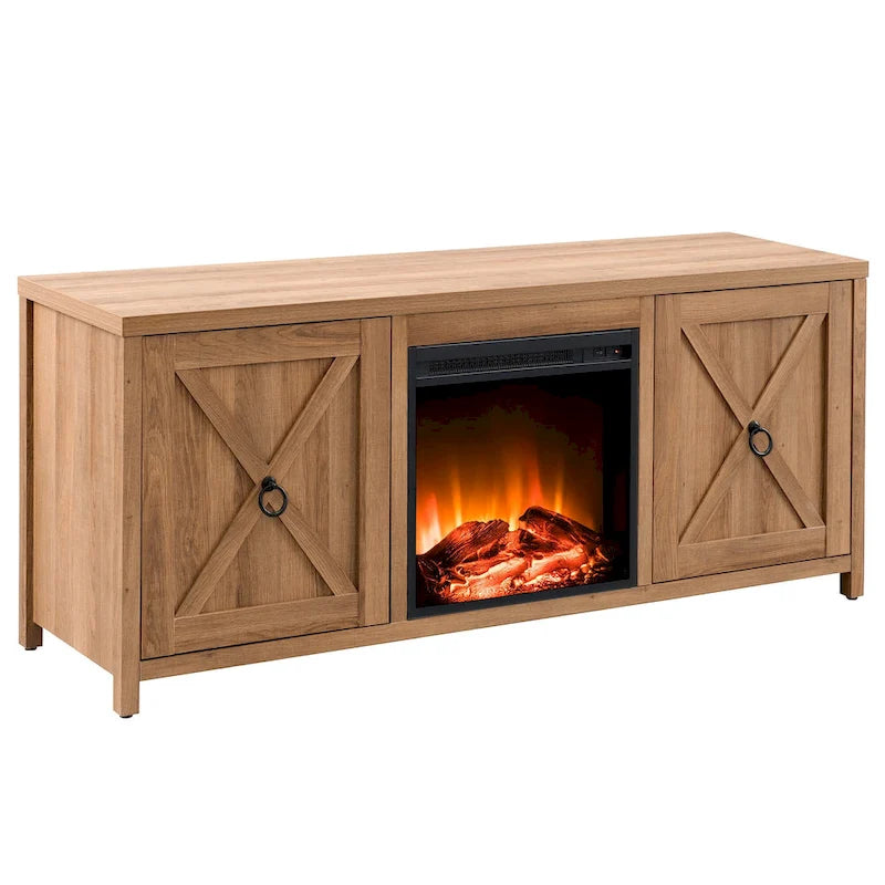 Granger 58 TV Stand with Log Fireplace Insert