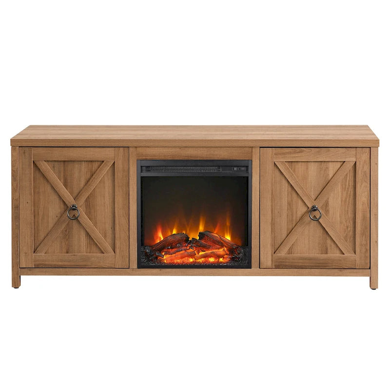 Granger 58 TV Stand with Log Fireplace Insert