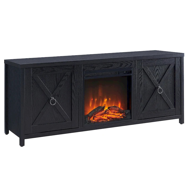 Granger 58 TV Stand with Log Fireplace Insert