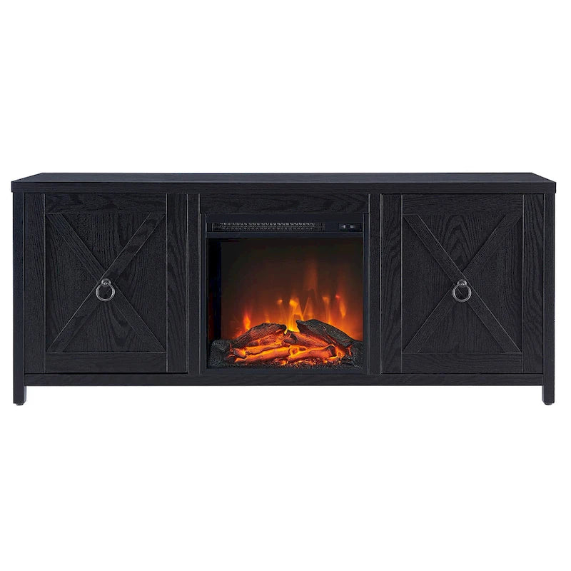 Granger 58 TV Stand with Log Fireplace Insert