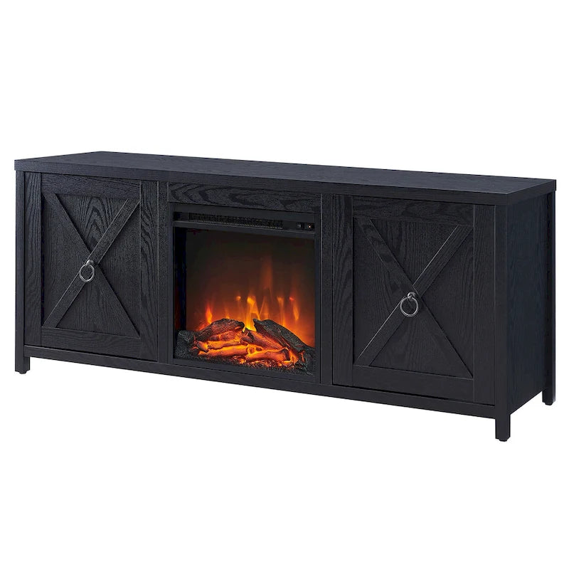 Granger 58 TV Stand with Log Fireplace Insert