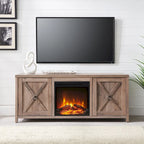 Granger 58 TV Stand with Log Fireplace Insert