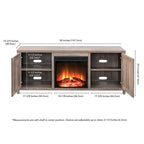 Granger 58 TV Stand with Log Fireplace Insert