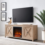 Granger 58 TV Stand with Log Fireplace Insert