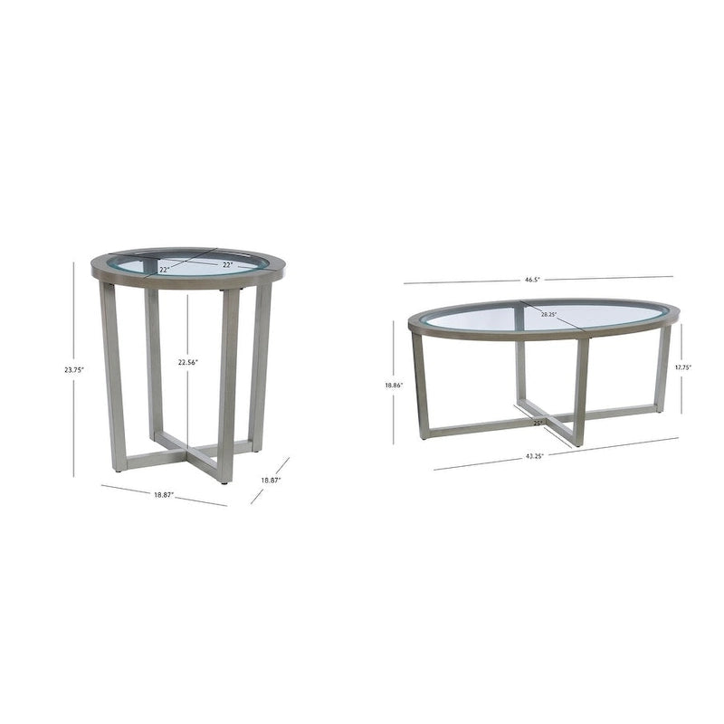 Bowlus 3 Piece Coffee and End Table Set