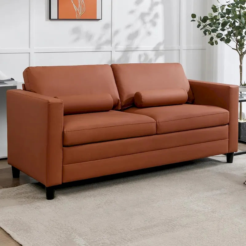Mixoy Pull Out Sofa Bed,Modern Convertible Sleeper Sofa,2-in-1 Couch Bed with Mattress,Futon Couches