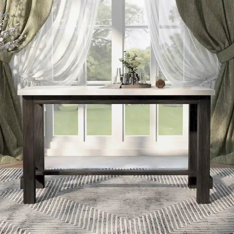 Shap Rustic Solid Wood 5-Piece Counter Height Dining Set by Furniture of America