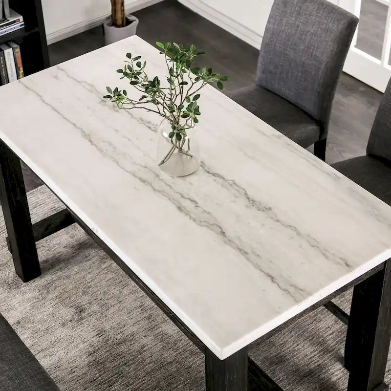 Shap Rustic Solid Wood 5-Piece Counter Height Dining Set by Furniture of America