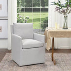 KINWELL 25 Performance Fabric Upholstered Rolling Dining Armchair